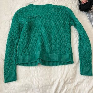 christmas green loft sweater